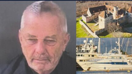 John Manchec, the castle his company owns in France, and his 140-foot yacht (IRCSO)