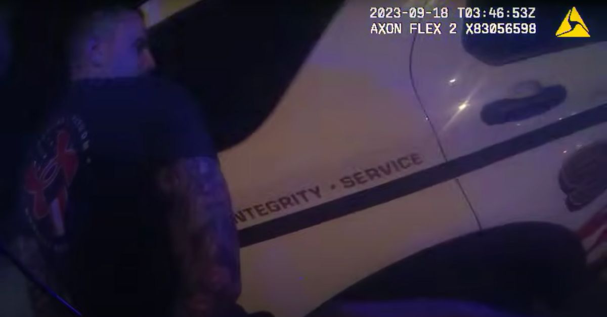 Zachary Morrissey being arrested