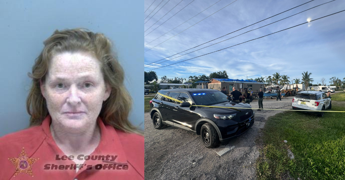 Lori Leanne Quinn was spotted inside a home where a woman was found stabbed to death, deputies said. (Images: Lee County Sheriff
