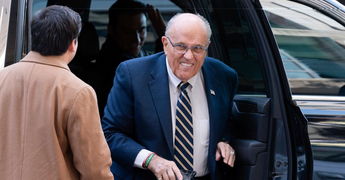 Former Mayor of New York Rudy Giuliani arrives at the federal courthouse in Washington, Wednesday, Dec. 13, 2023. The trial will determine how much Rudy Giuliani will have to pay two Georgia election workers who he falsely accused of fraud while pushing President Donald Trump