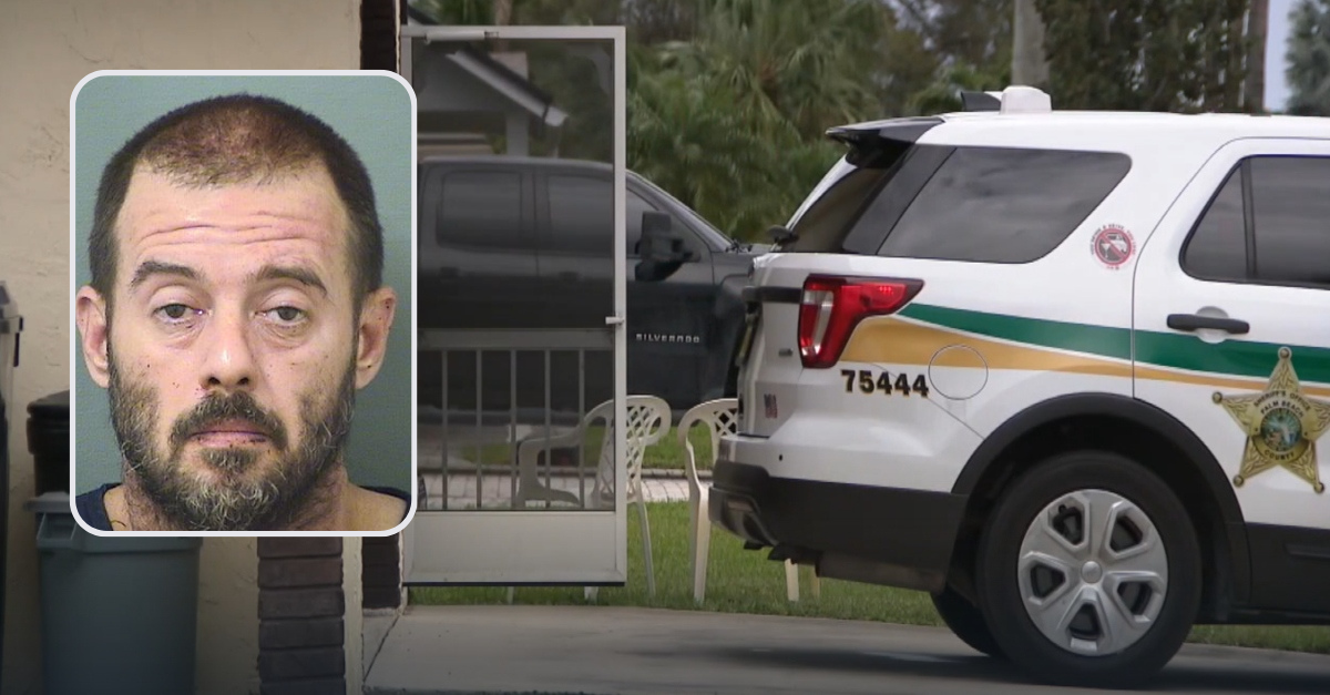 Brian Mcgann Jr. beat his father, Brian Mcgann Sr., to death at this home, say deputies in Palm Beach County, Florida. (Mug shot: Palm Beach County Sheriff