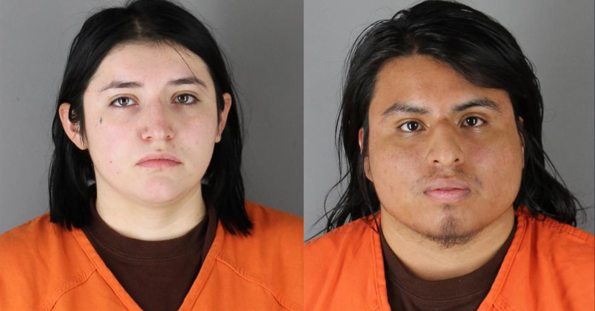 Esperanza Rae Harding, left, told police she drowned her baby, Mateo Harding, in a bathtub, according to documents. Edwin Cosmo Trudeau, right, told her to throw the body away, and he did not seek help, authorities said. (Mug shots: Hennepin County Sheriff