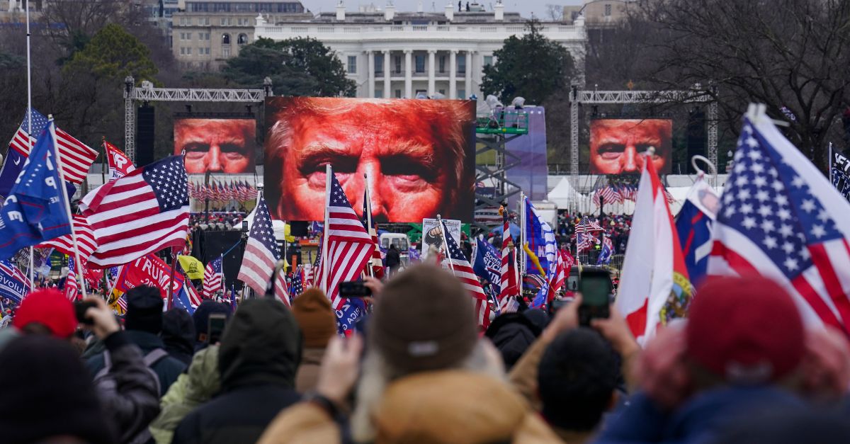 Trump supporters participate in a rally in Washington, Jan. 6, 2021, that some blame for fueling the attack on the U.S. Capitol. (AP Photo/John Minchillo, File)