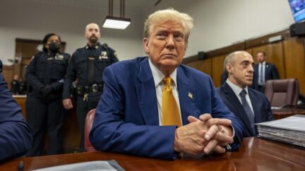 Donald Trump smirks in court in New York City