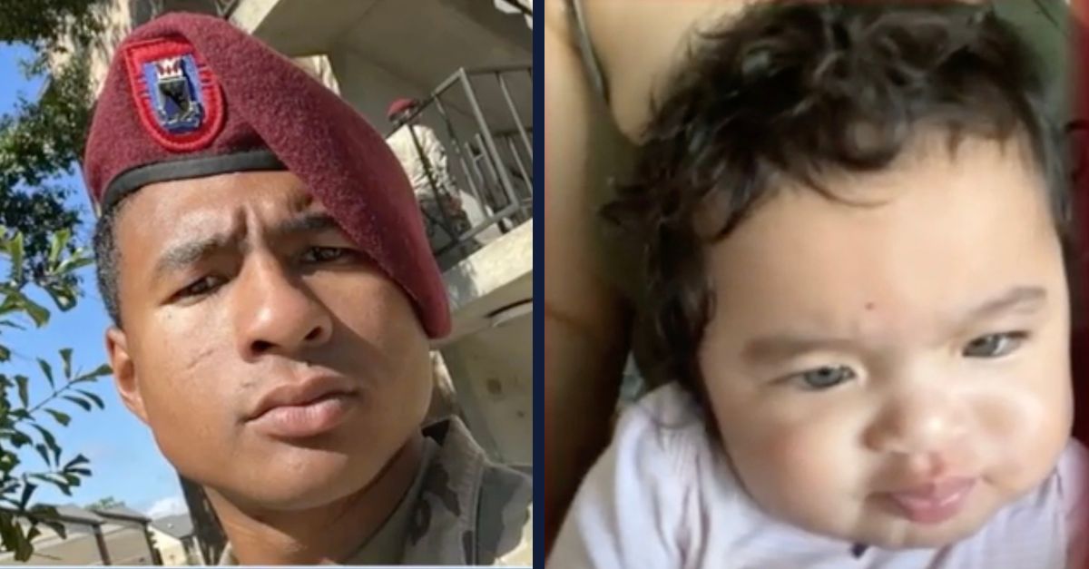 Sgt. Gabriel Ceville and Misty Lue Delatorre (WRAL/YouTube screenshots)