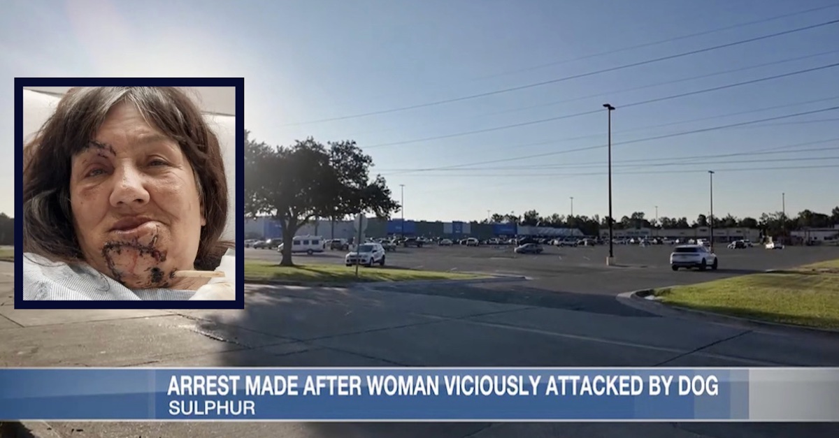 Elsa Davila mauled by dog outside Walmart.