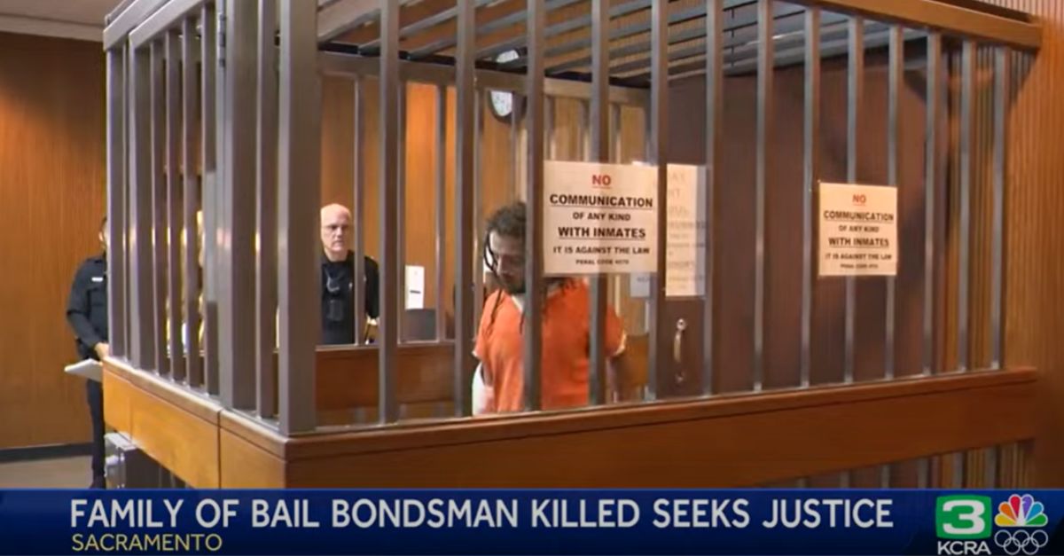 Jacob Mandell appears in a Sacrament courtroom on June 3, 2024 to face a charge of murder. YouTube screengrab KCRA.