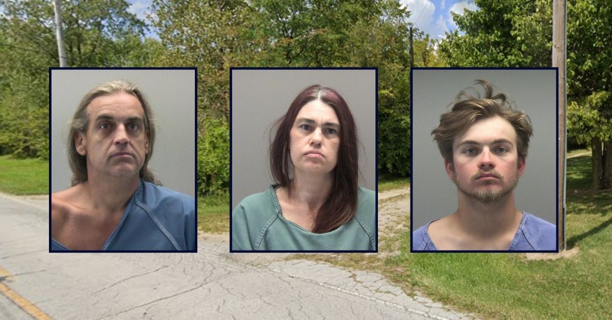 Edgar Keiter, Jr., on the left; Amanda Reiff, in the center; and Tygan Keiter, on the right – inset against an image of where Edgar Keiter, Sr.