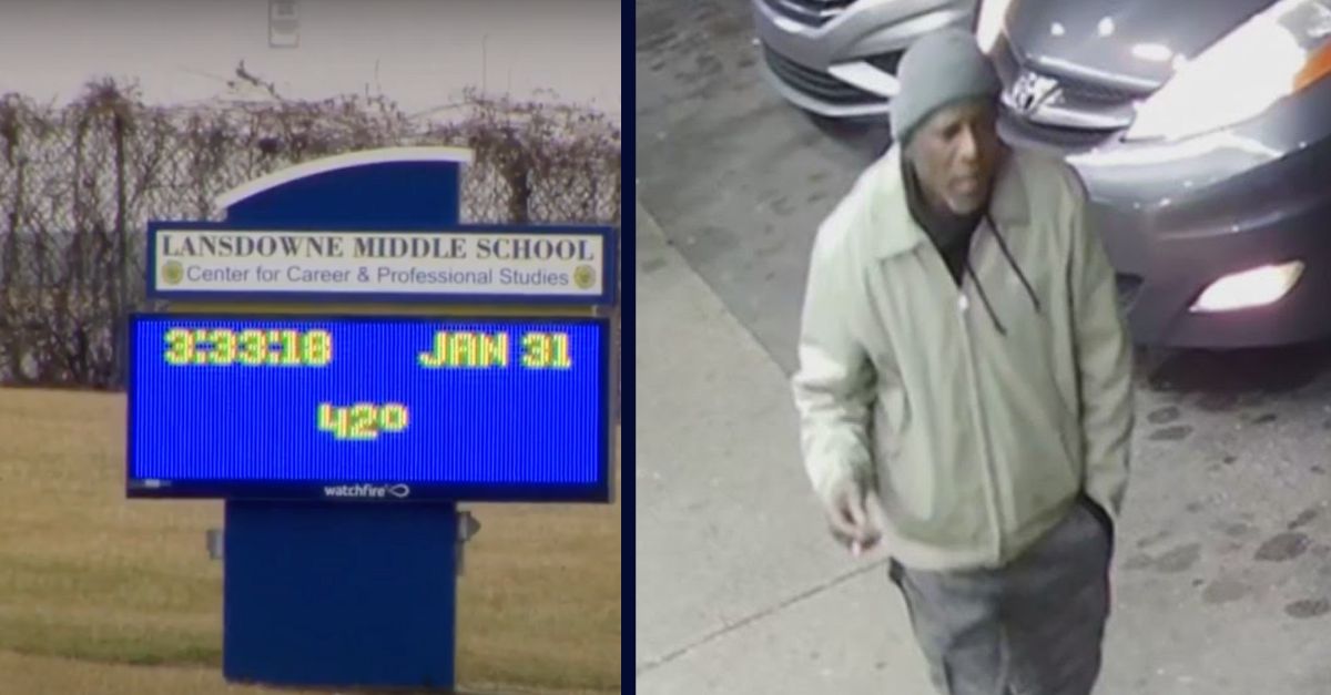 Left: Lansdowne Middle School, where Pineda