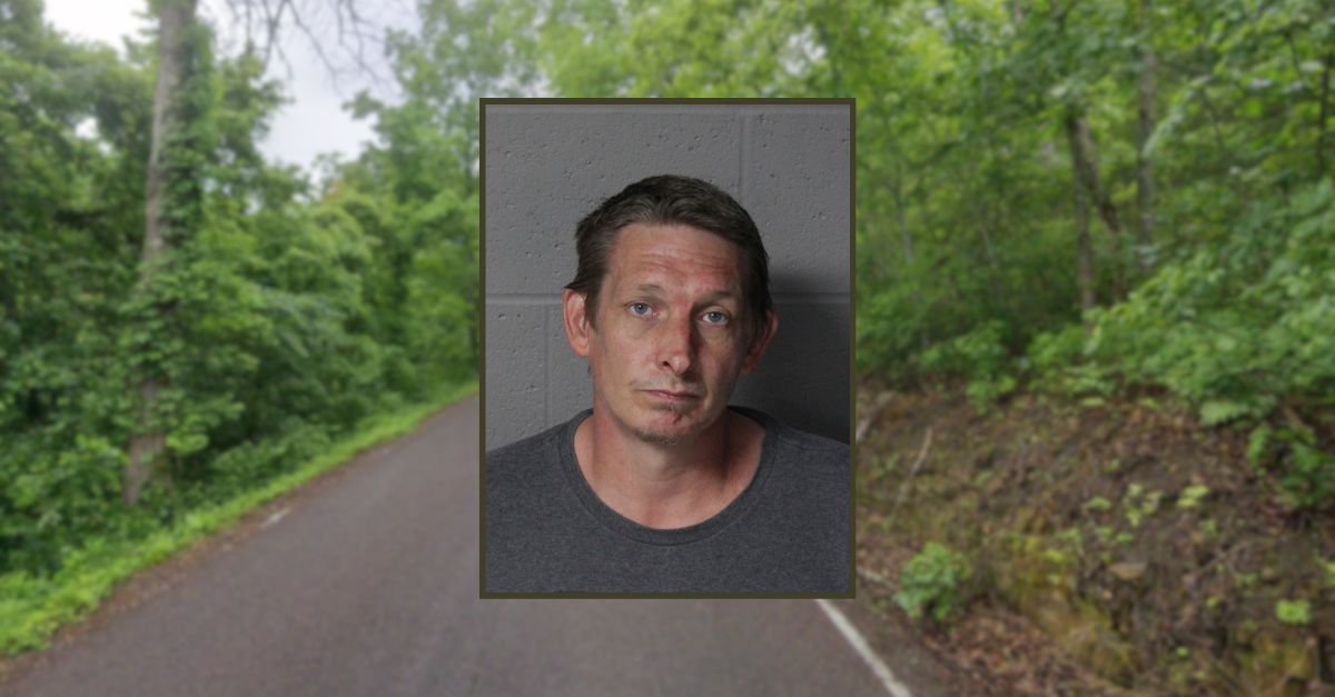 Background: Oak Grove Church Road, Franklin County, Mo. (Google Maps). Inset: Donald A. Pierce Jr. (Franklin County Sheriff