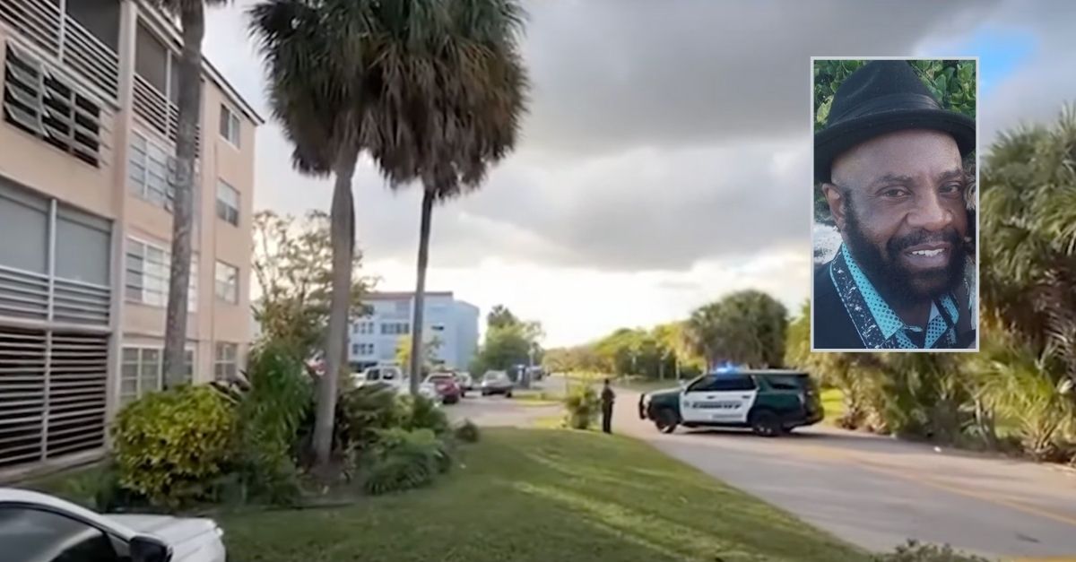 Inset: Hureleyon McLean (WSVN). Background: The location where McLean was killed (WTVJ).