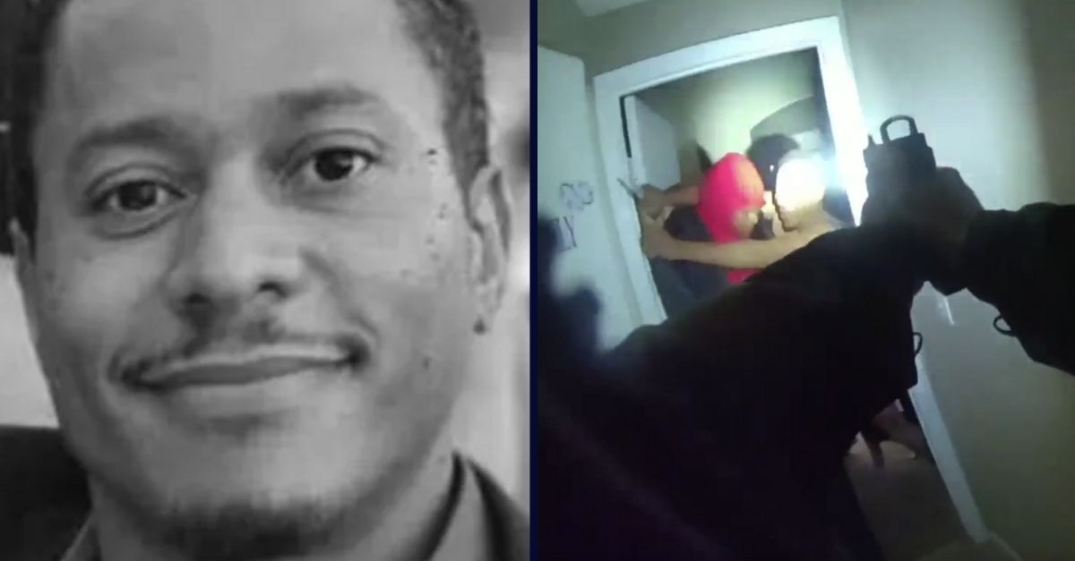 Image of Brandon Durham next to body cam footage from his shooting