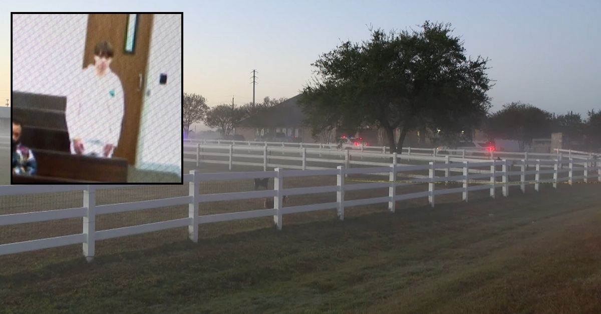 Image of Rhyder Tettleton in court against image of barn where shooting took place