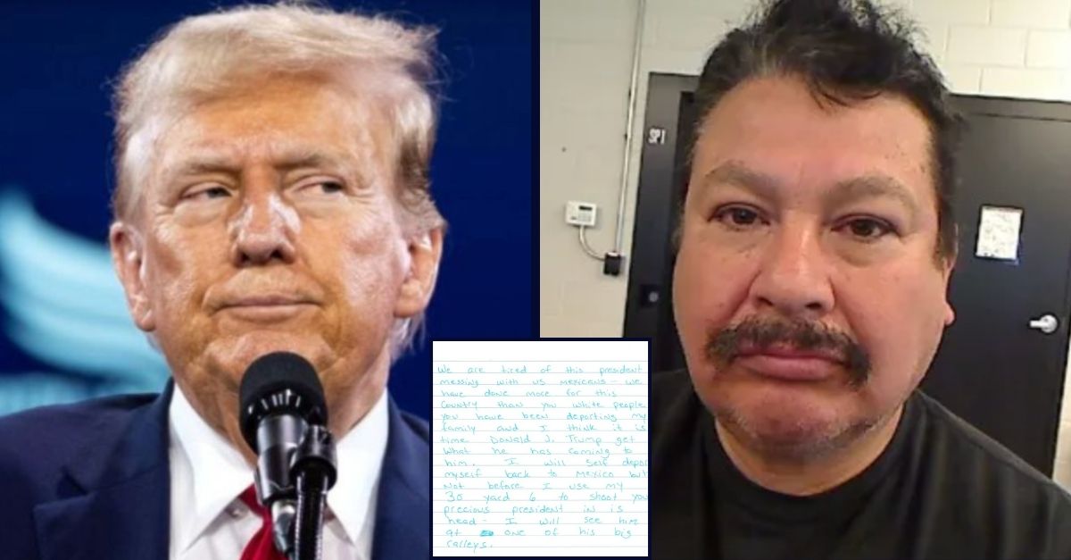 Left: Donald Trump speaks at the annual Road to Majority conference in Washington, DC, in June 2024 (Allison Bailey/NurPhoto via AP). Right: Ramon Morales Reyes (Department of Homeland Security).