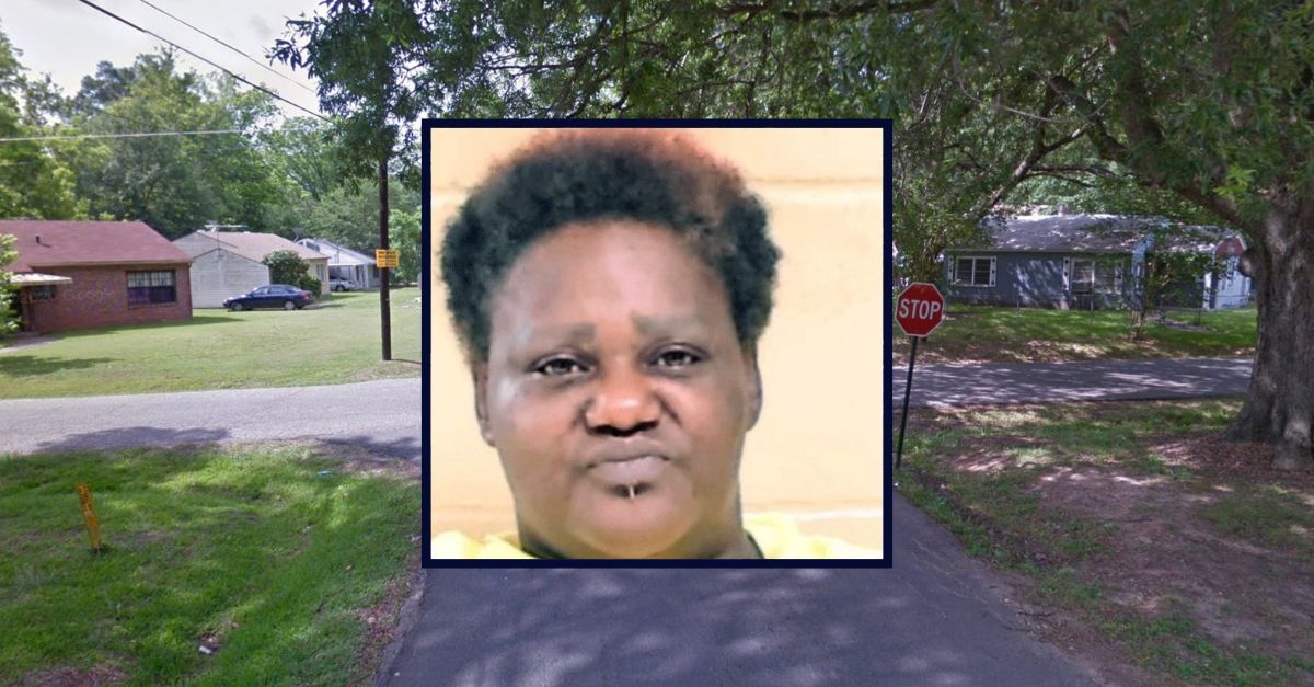 Inset: Kaneesha Williams (Shreveport Police Dept.). Background: The area where Williams