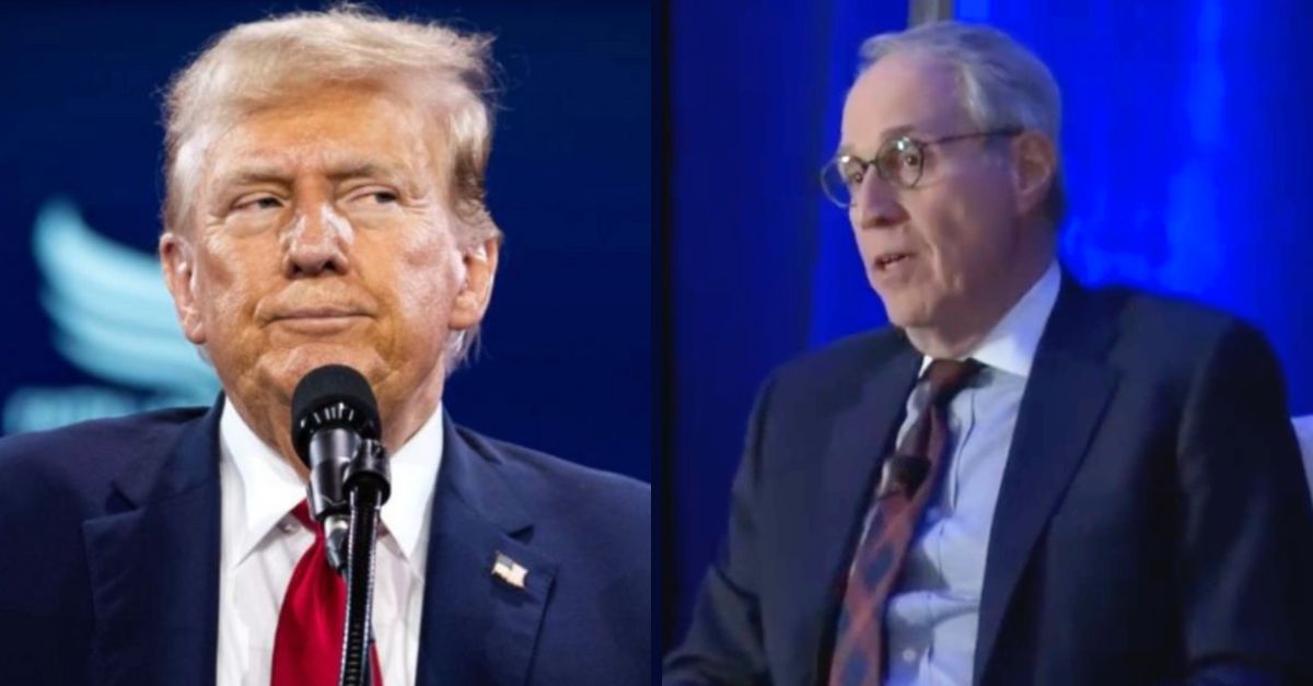 Left: Donald Trump speaks at the annual Road to Majority conference in Washington, DC, in June 2024 (Allison Bailey/NurPhoto via AP). Right: U.S. District Judge Paul J. Friedman speaking at an ABA Criminal Justice Section event on March 09, 2017 (ABA Criminal Justice Section/YouTube).