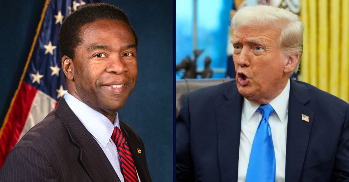 Left: Alvin Brown (NTSB). Right: President Donald Trump speaks with reporters in the Oval Office at the White House, Tuesday, Feb. 11, 2025, in Washington. (AP Photo/Alex Brandon).