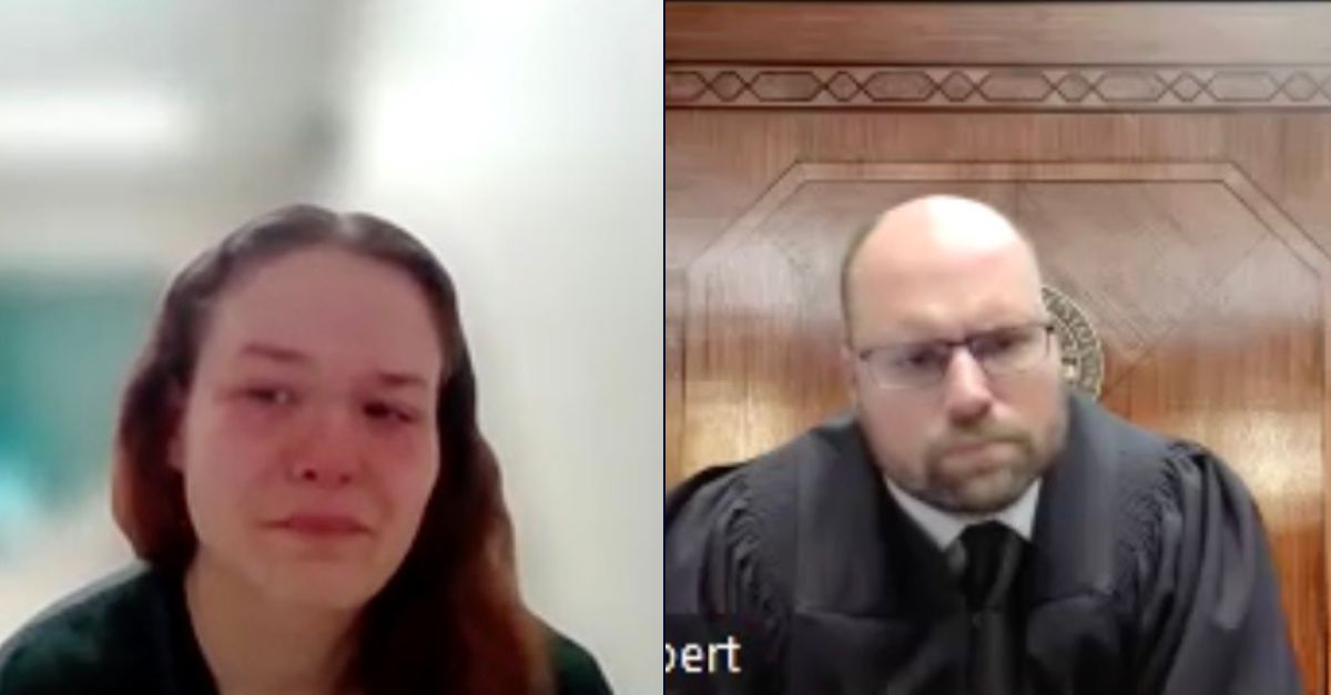 Left to right: Angelina Williams and Ashland County Common Pleas Court Judge Dave Stimpert at Williams
