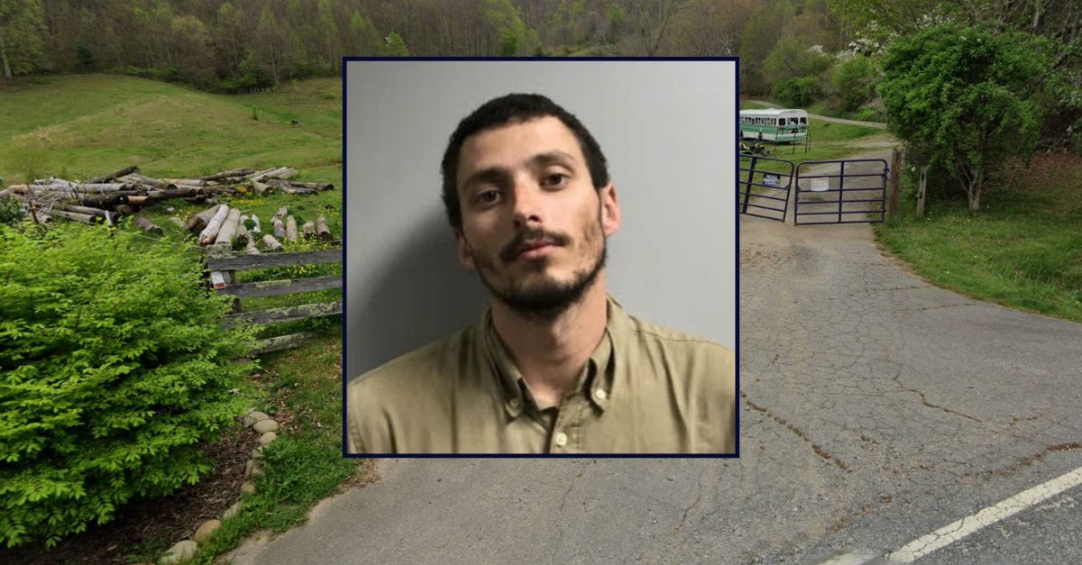 Winston Eccleston appears in a booking photo inset against an image of an area where he allegedly held a woman captive for months.
