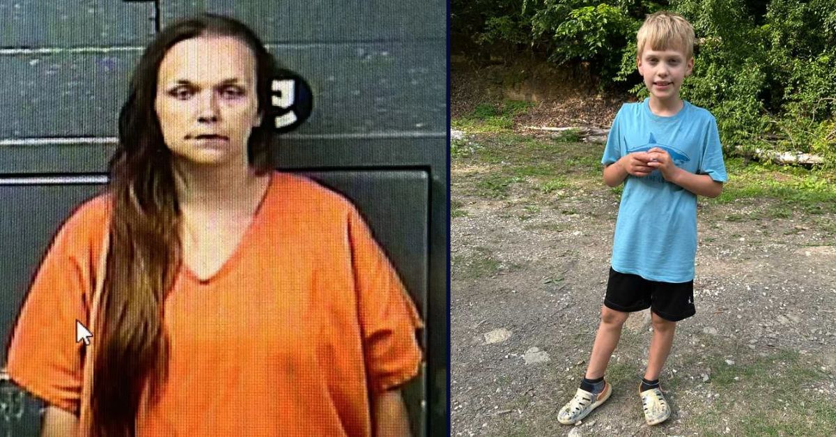 Left to right: Felicia Gross appears in a booking photo; Jayden Spicer appears in a photo provided by law enforcement to aid in search efforts.