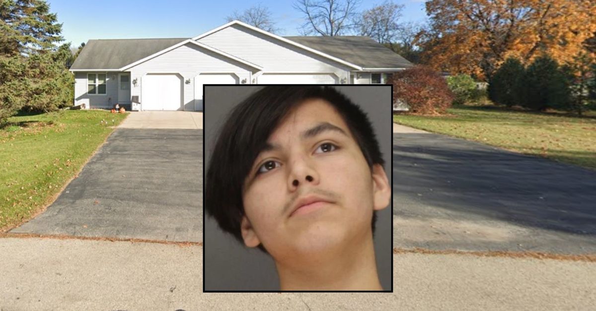 Inset: Ramone Waupoose (Brown County Jail/WLUK). Background: The home where Ramone Waupoose lived with his mom and allegedly attacked her (Google Maps). 