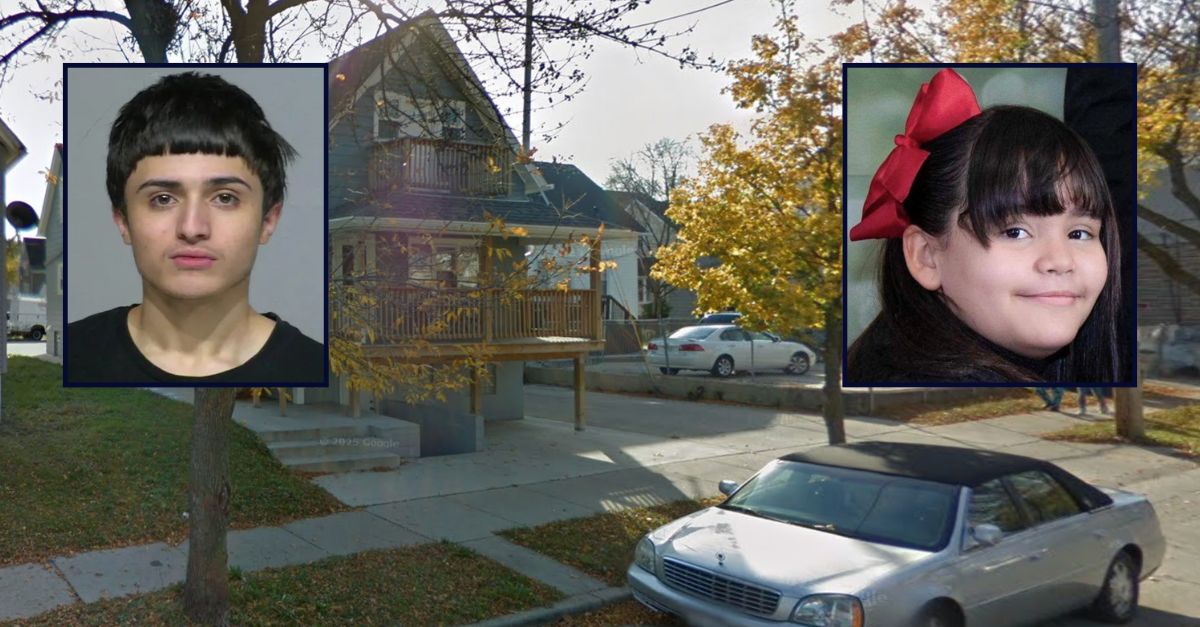 Left to right: Javier Rodriguez and Isdennyeliz Ortiz appear inset against an image of the house where Rodriguez accidentally shot and killed Ortiz.
