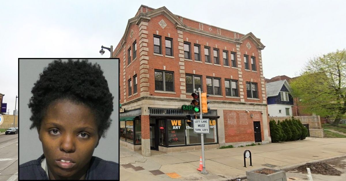 Inset: Shyanna Brothers (Milwaukee County). Background: The building where Shyanna Brothers allegedly lived and hid her daughter