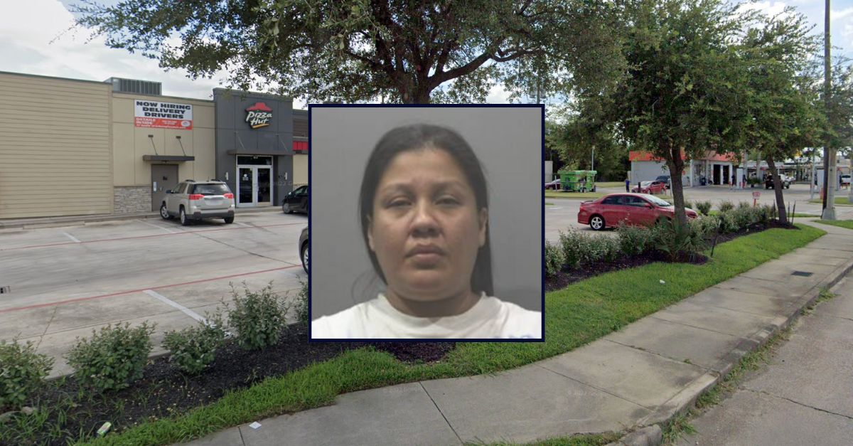 Alina Gonzalez-Morelos appears inset against an image of a sidewalk in Texas.