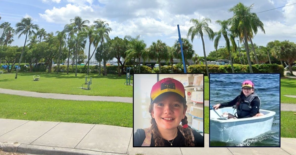 Insets: Catherine Viteri (Leesfield and Partners). Background: The Coconut Grove Sailing Club in Miami, Fla., where Catherine Viteri was going to summer camp when her alleged boating injury occurred (Google Maps).