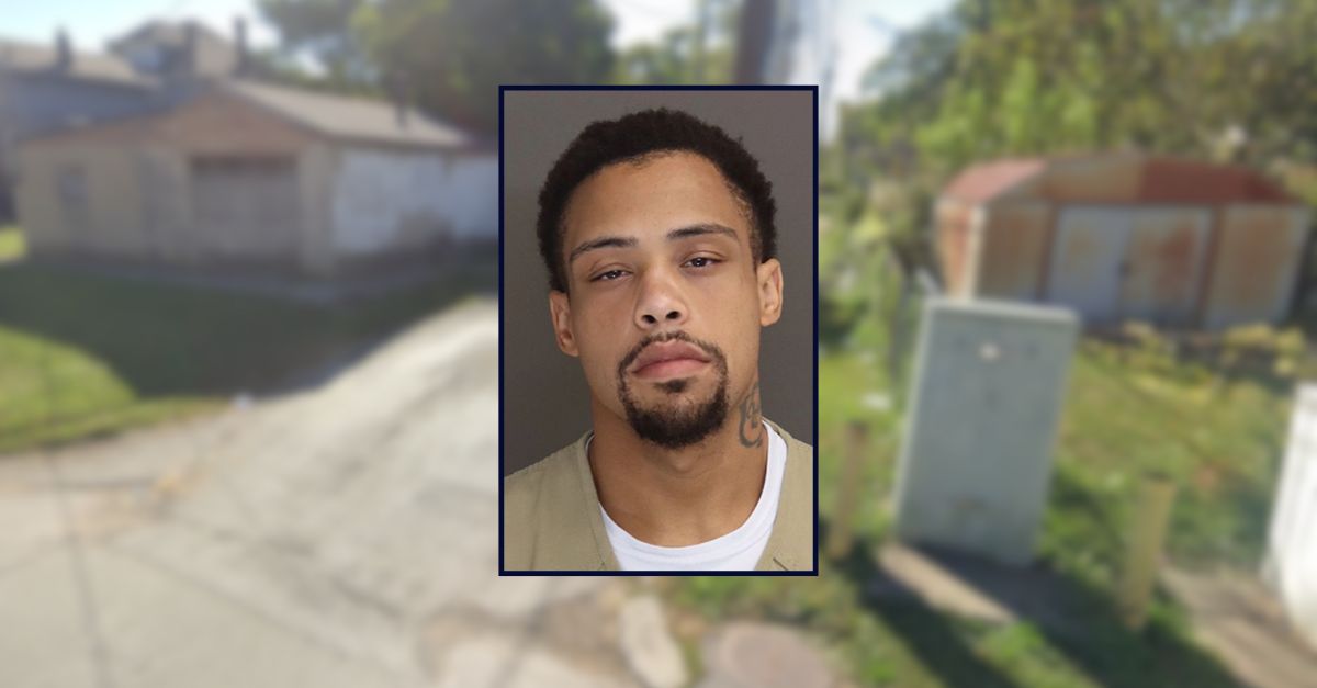 Jaheym Cheeks appears inset against an image of the area where Brylan Butcher was killed in Ohio.