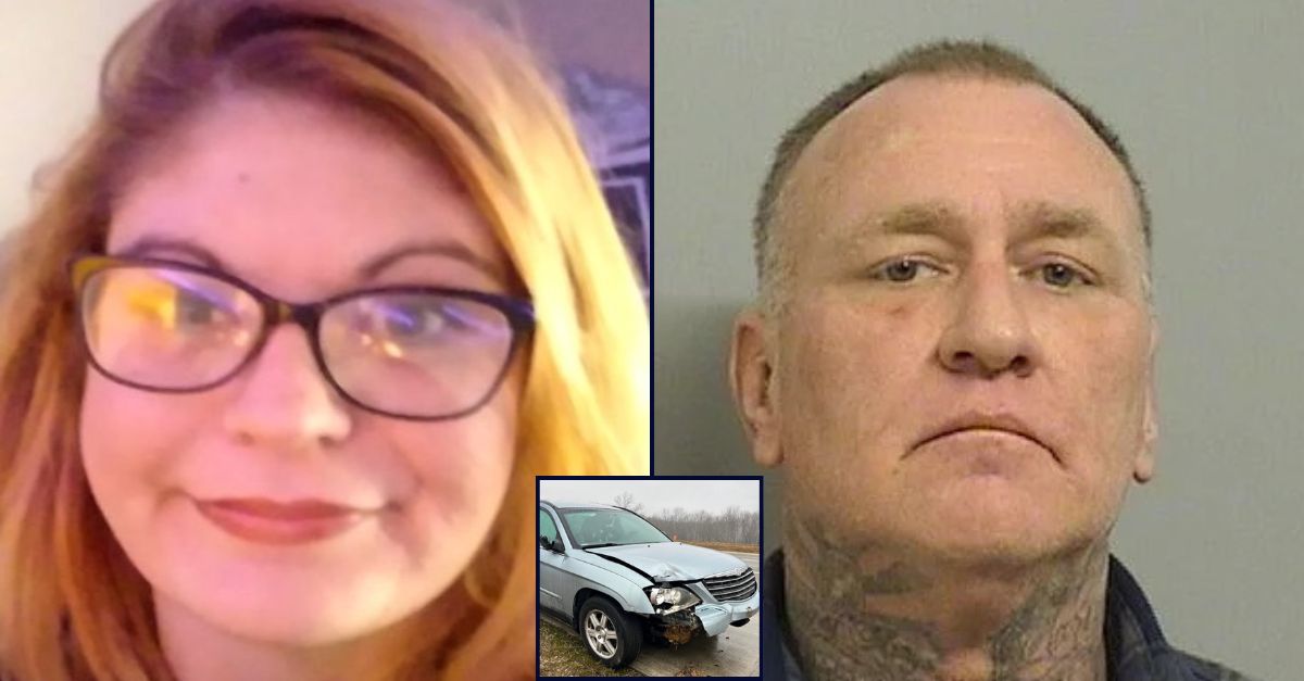 Main, left to right: Cassidy Ritchie (Tulsa Police Dept.) and Chris E. Morland (Tulsa County Jail). Inset: The car in which Morland hid Ritchie