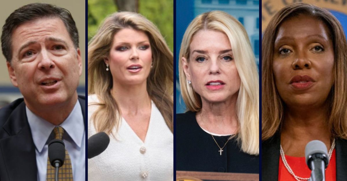 James Comey, Lindsey Halligan, Pam Bondi, Letitia James