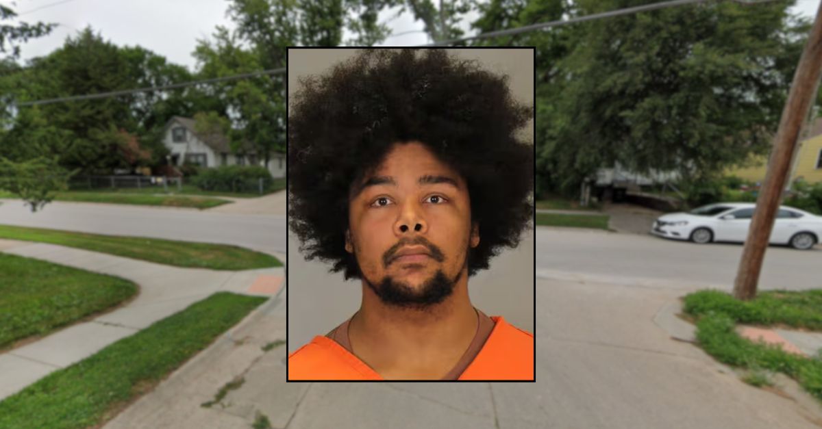 Background: The intersection of 14th St. and Fort St. in Omaha, Nebraska (Google Maps). Inset: Trae Colvin (Douglas County Corrections/WOWT).