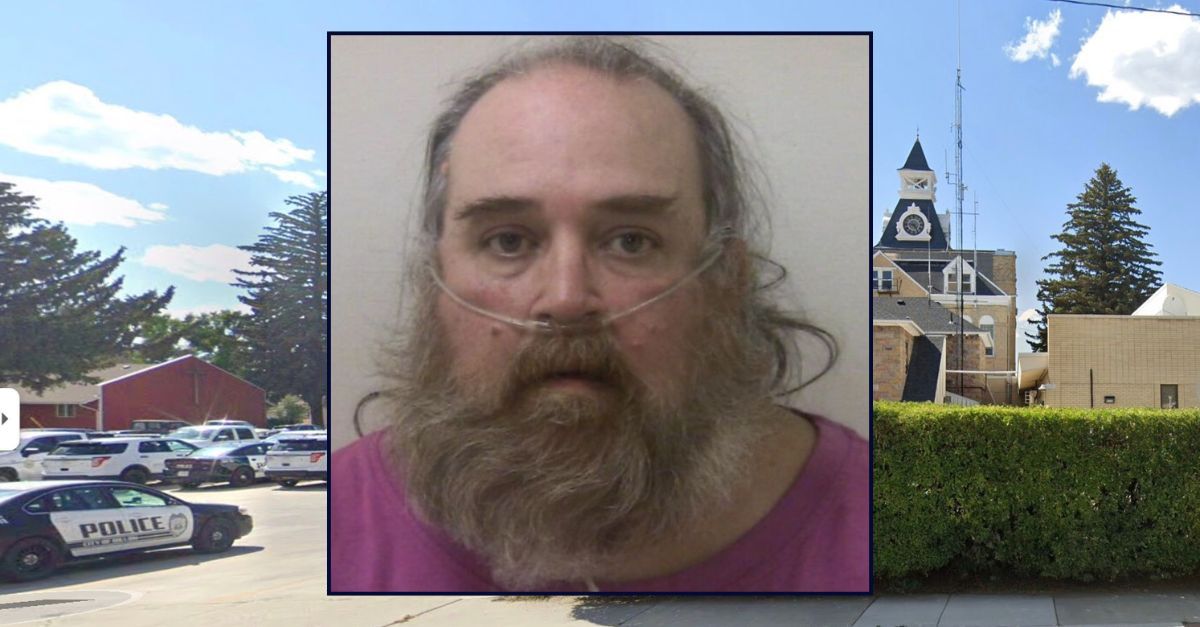 Inset: Christopher Michael Cox (Beaverhead County Jail). Background: The Beaverhead County Jail (Google Maps).