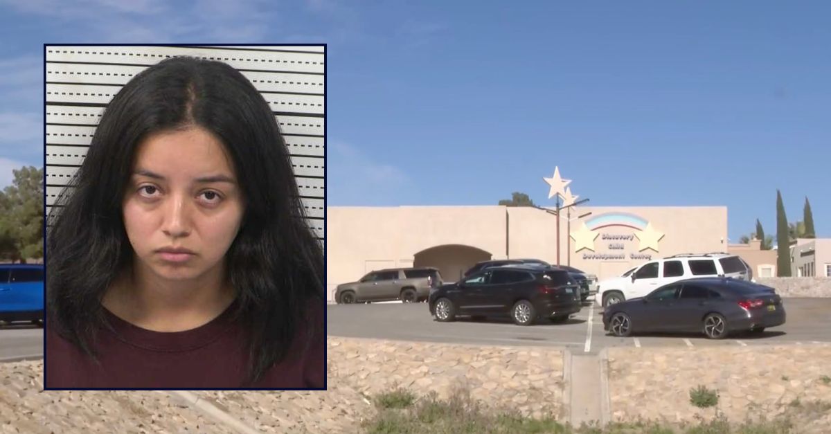 Inset: Jennifer Hernandez (Dona Ana County Detention Center). Background: The Discovery Development Center in Las Cruces, New Mexico (Google Maps).