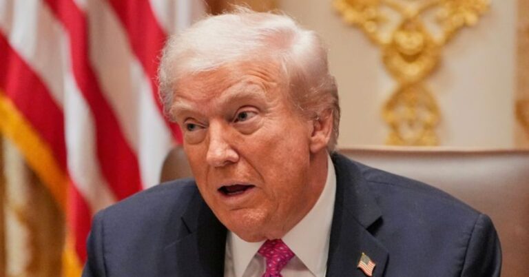 President Donald Trump speaks in the Cabinet Room of the White House, Friday, Oct. 17, 2025, in Washington (AP Photo/Alex Brandon).