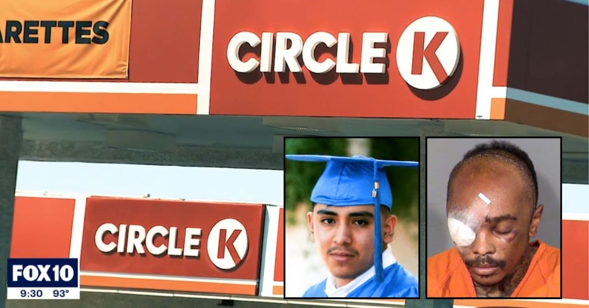 Left inset: Tyler Cardiel (KSAZ/YouTube). Right inset: Timothy Bell (Maricopa County Sheriff