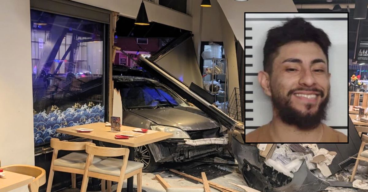 Man allegedly drove drunk into restaurant