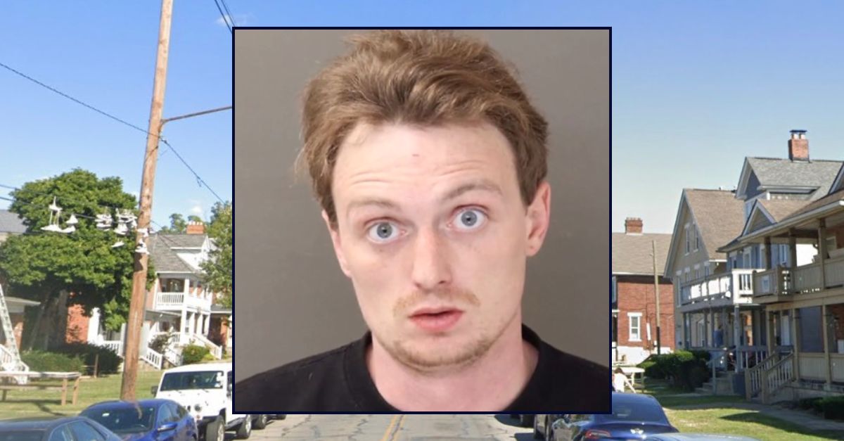 Inset: Gage Smith (Franklin County Jail). Background: The area in Ohio where Smith killed his girlfriend in January 2025 (Google Maps).