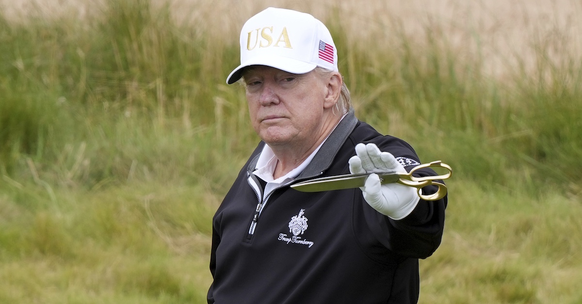 Donald Trump golfing