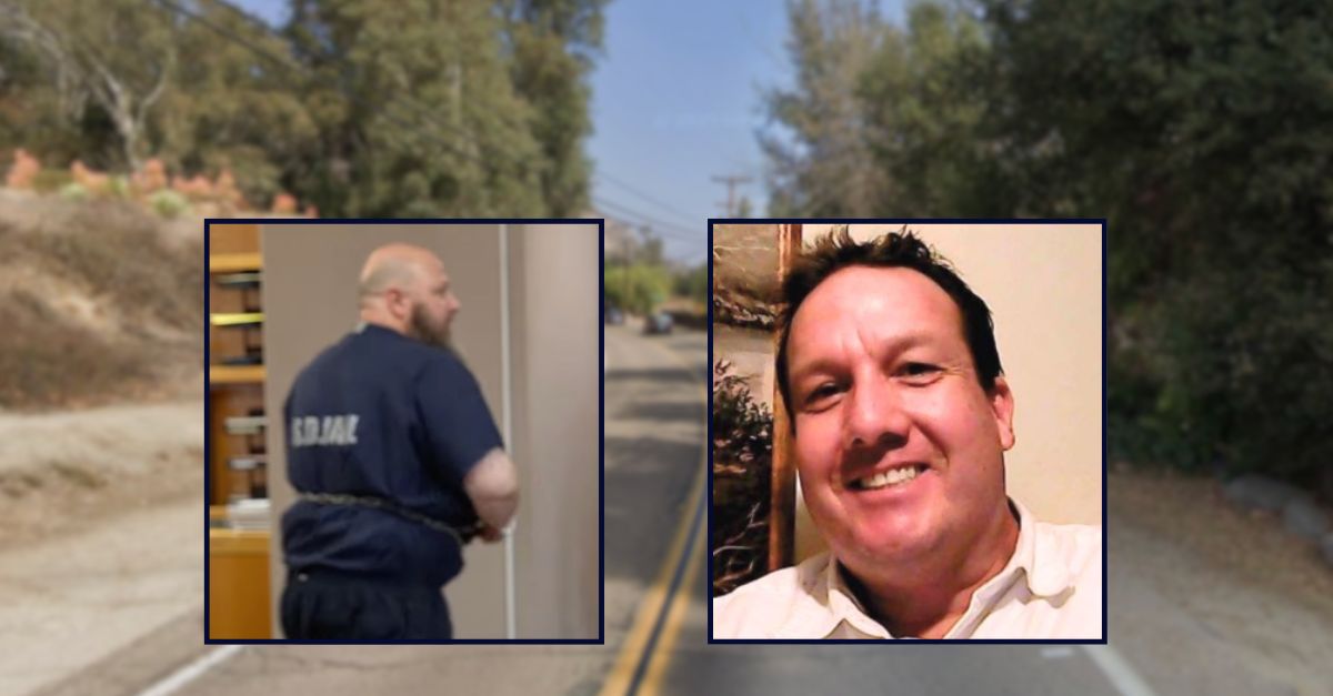 Kenneth McNally appears inset on the left; Samuel Holthaus appears inset on the right; against an image of a remote road in Southern California.