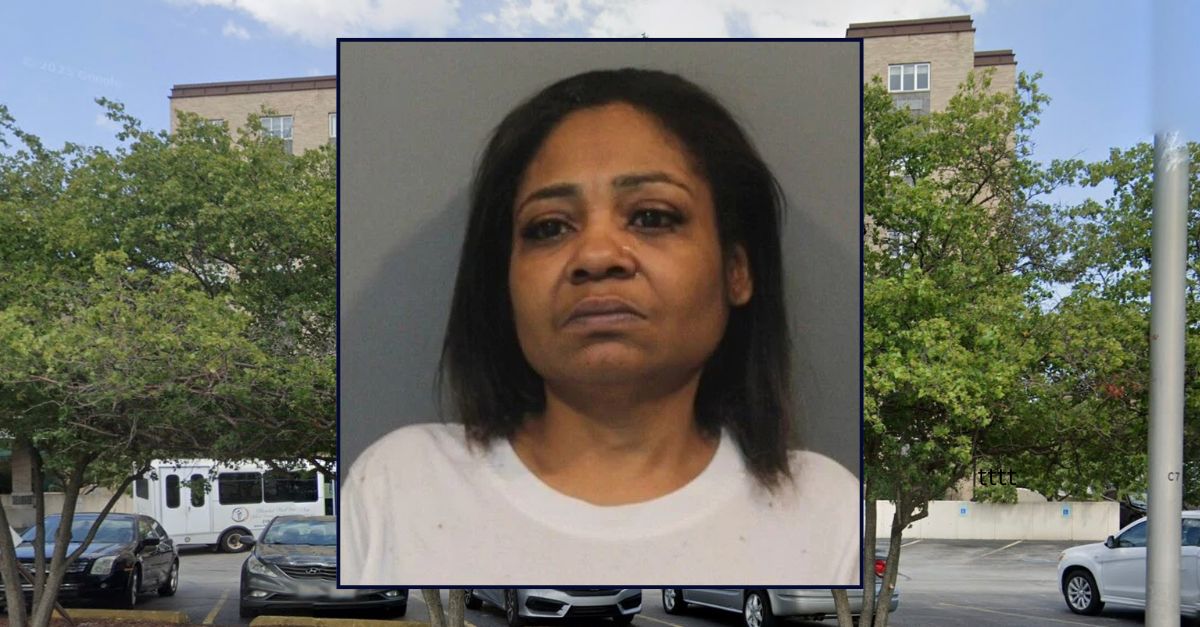 Inset: Denise Beard (Lake County Jail). Background: 