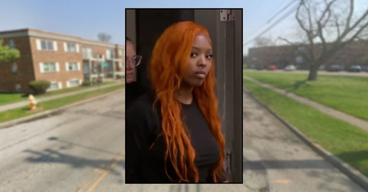 Background: The apartment complex where Naomi Holloway allegedly neglected her 2-year-old daughter in Cincinnati, Ohio (Google Maps). Inset: Naomi Holloway appears in court on June 27, 2026 (YouTube/WKRC). 