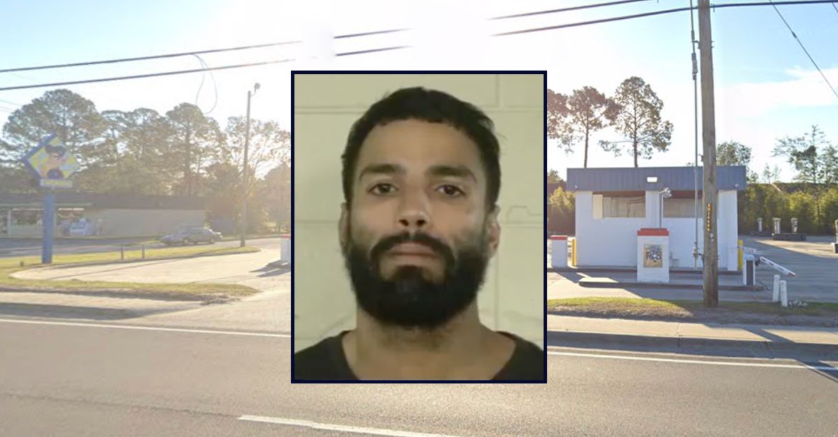 Anthony Salazar appears in a booking photo inset against an image of a car wash in Georgia.