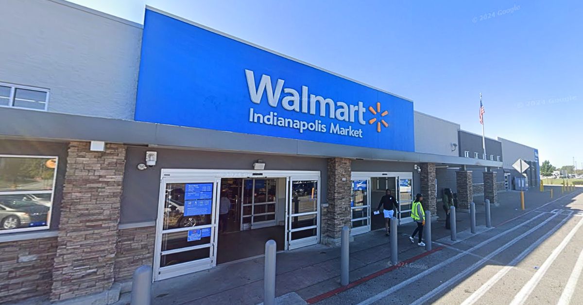 The Walmart at 5835 W. 10th Street in Indianpolois, Ind., where Eric Andrews Jr. left his four children in a car without air conditioning and the windows with the windows "slightly cracked," according to police (Google Maps).