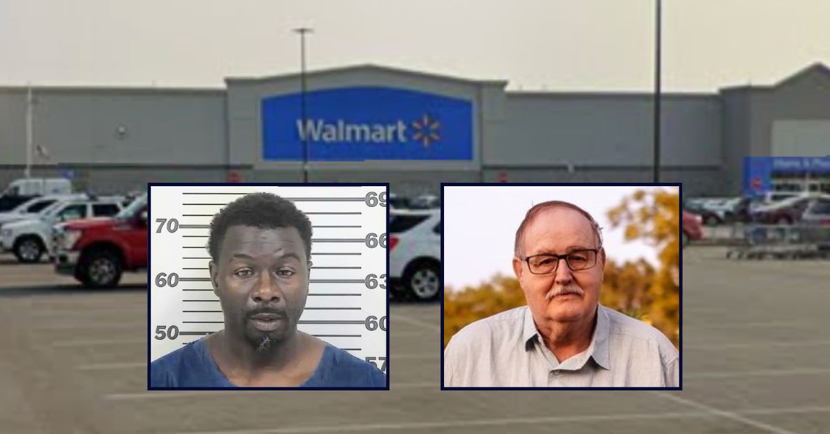 Taquiza Johnson, on the left, and Ronald Barnett, on the right, appear inset against an image of a Walmart.
