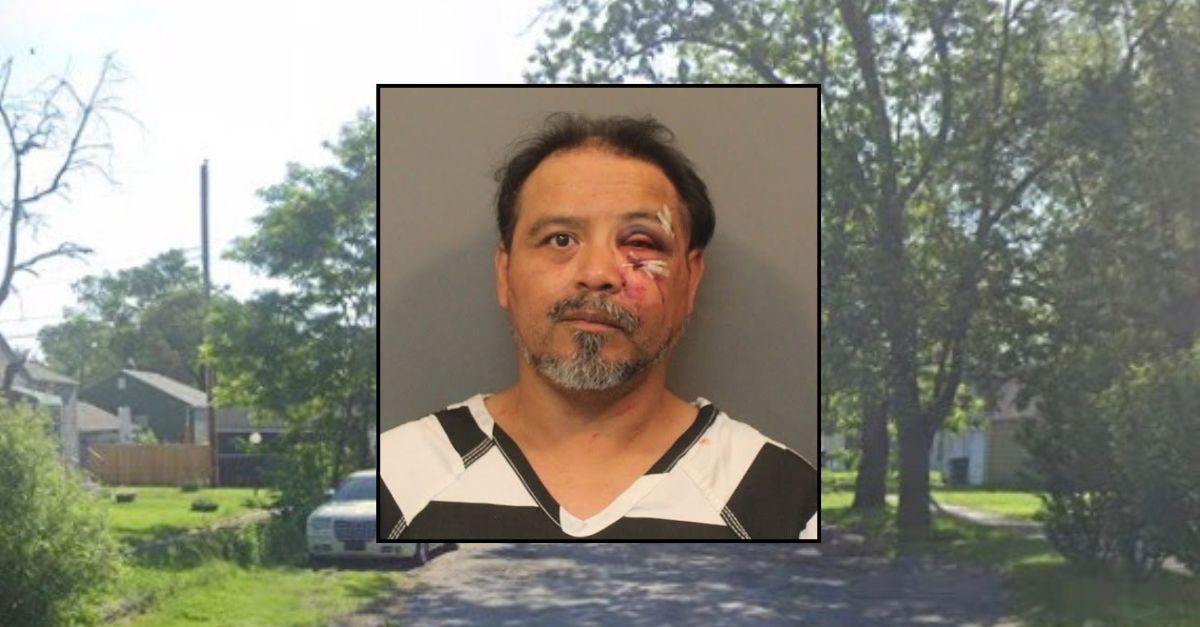 Inset: Juan Alberto Camarillo (Lake County Prosecutor's Office). Background: The area in Illinois where Camarillo allegedly killed his neighbor (Google Maps).