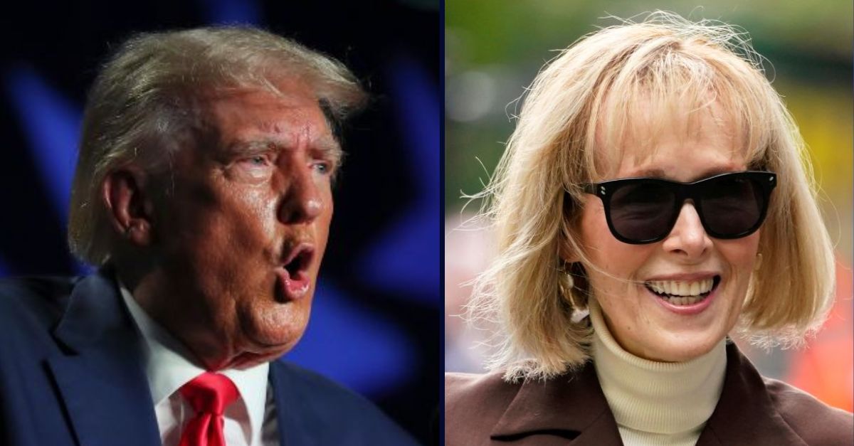 Left to right: Donald Trump and E. Jean Carroll