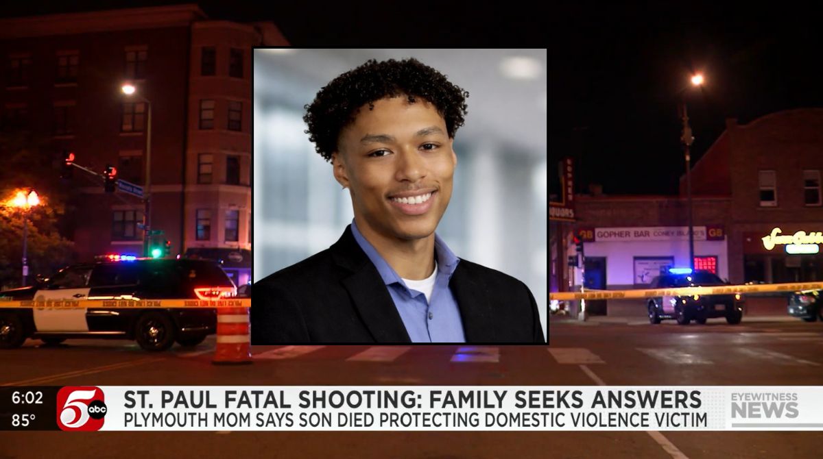 Man shot while protecting woman