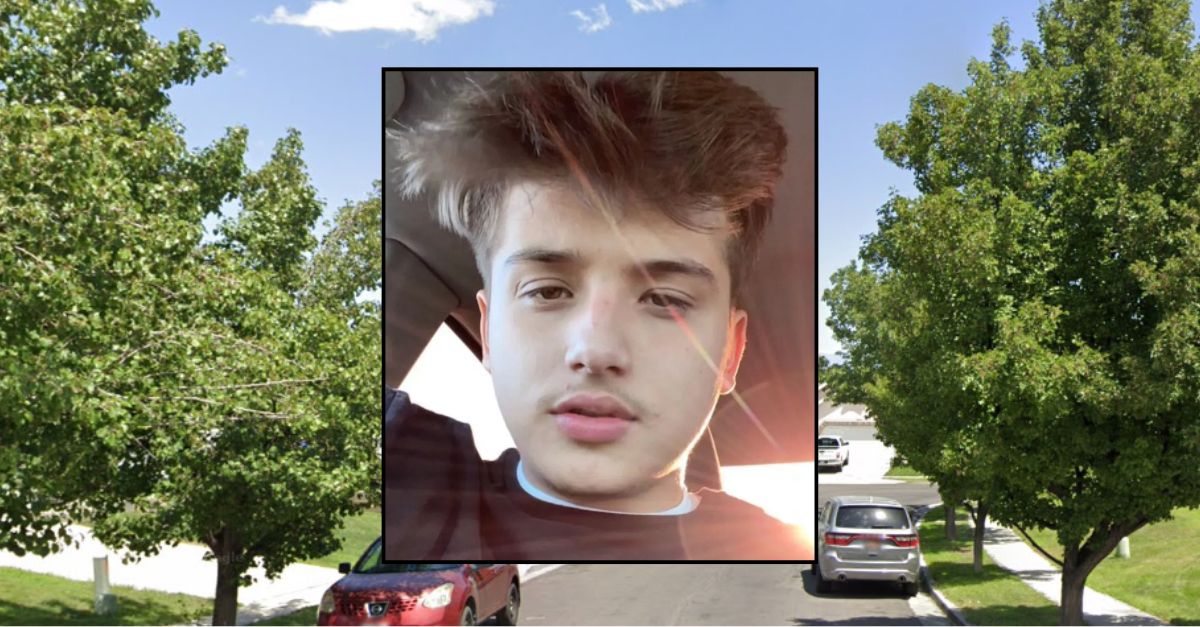 Inset: Ivan Rodriguez, one of the victims who was killed at the Utah house party in August 2021 (GoFundMe). Background: The area in Utah where the party took place (Google Maps).